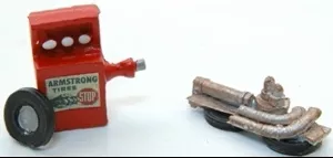 JL Innovative Design 445 HO Scale Cust Tire Balancer and Auto Junk Pile