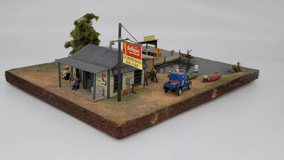 JL Innovative Design 491 HO Scale C.K. Dexter Haven Dock & Bait Laser Cut Structure Kit
