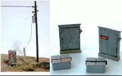 JL Innovative Design 495 HO Scale Block Relay & Ground Box Detail Set