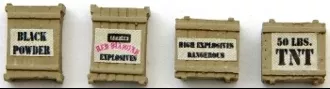 JL Innovative Design 532 HO Scale Custom Explosives and TNT Crates