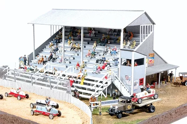 JL Innovative Design 551 HO Scale Riverside Speedway Grandstands Laser Cut Structure Kit