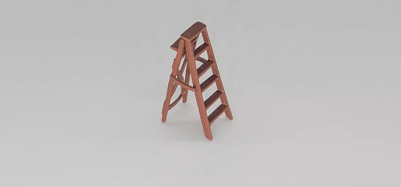 JL Innovative Design 554 HO Scale Brown 8' Step Ladder