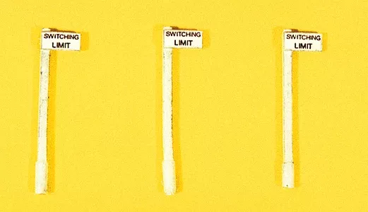 JL Innovative Design 834 HO Scale Switching Limit Sign (3 Pack)