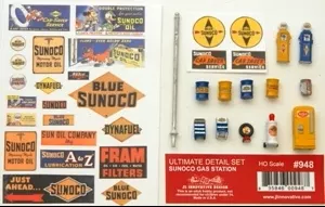 JL Innovative Design 948 HO Scale Sunoco Gas Station Details
