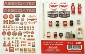 JL Innovative Design 949 HO Scale Flying 'A' Gas Station Det