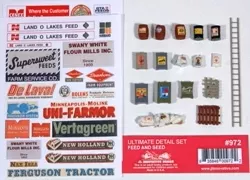 JL Innovative Design 972 HO Scale Feed & Seed Detail Set