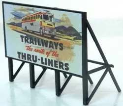 JL Innovative Design 976 HO Scale 1950s Trailways Bus Billboard