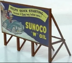 JL Innovative Design 977 HO Scale 1940s Sunoco Gas Billboard