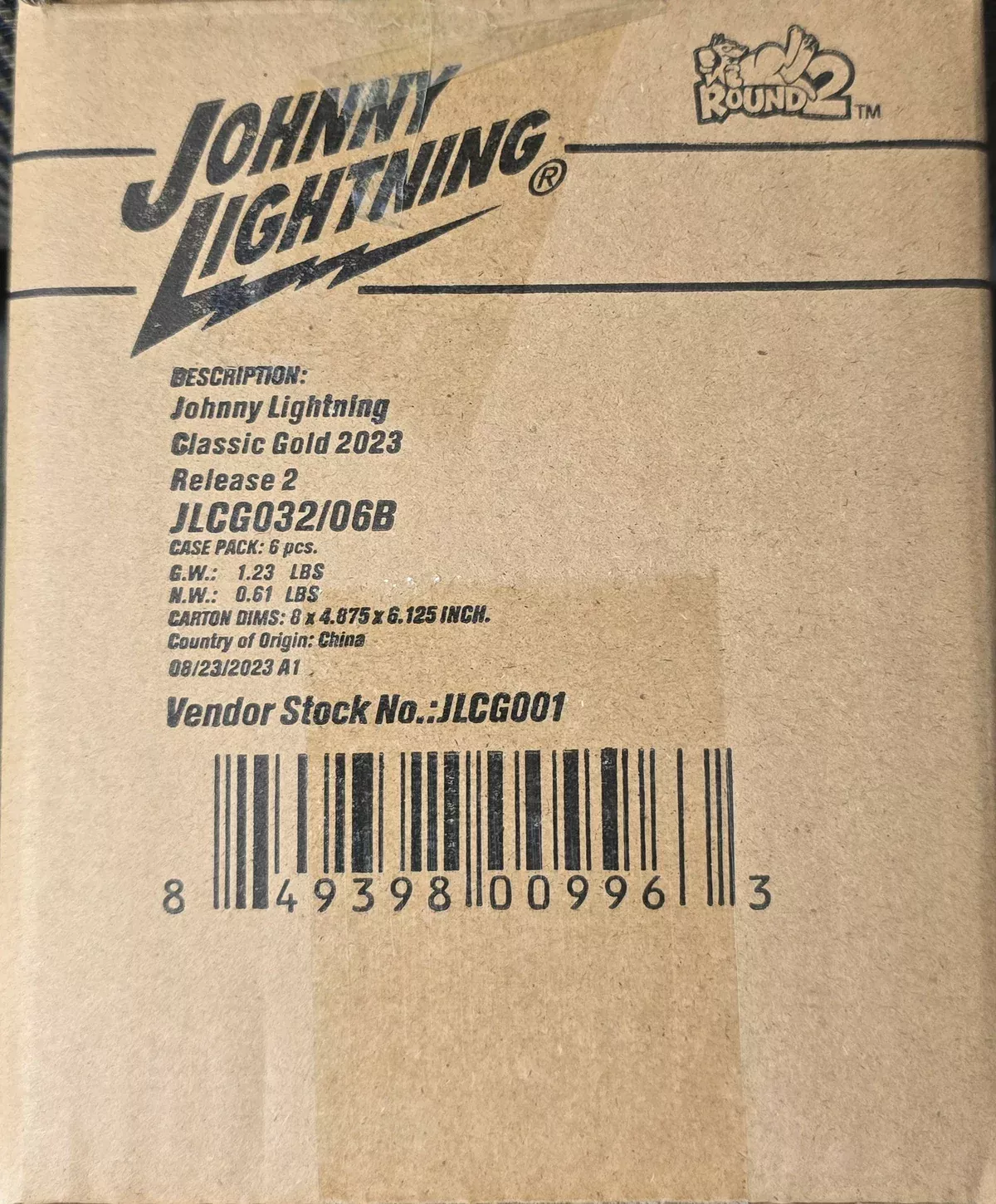 Johnny Lightning JLCG032B Classic Gold 2023 Release 2 Version B Sealed Case (6 Pack)