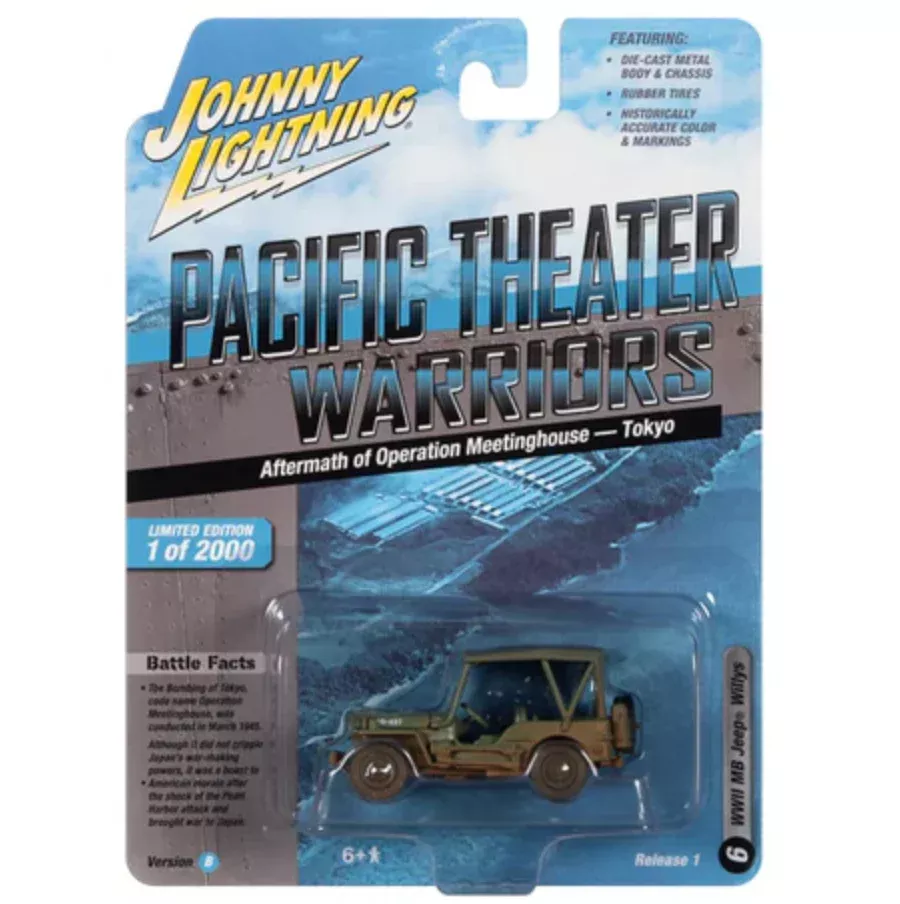 Johnny Lightning JLML007 Pacific Theater Warriors Version B Willys MB Jeep