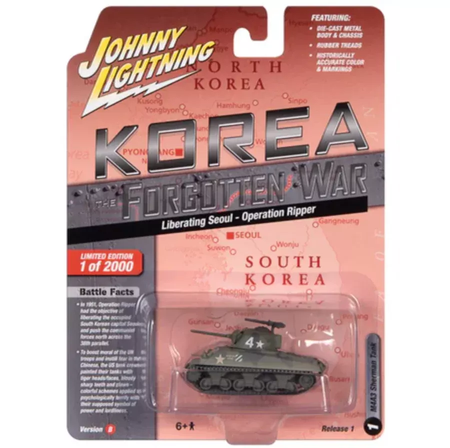Johnny Lightning JLML009 Korea The Forgotten War Version B M4A3 Sherman Tank