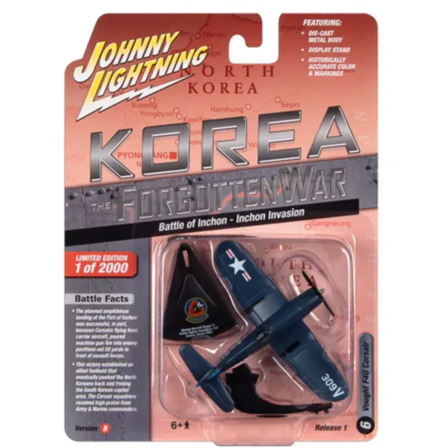 Johnny Lightning JLML009 Korea Forgotten War Version B Vought F4U Corsair