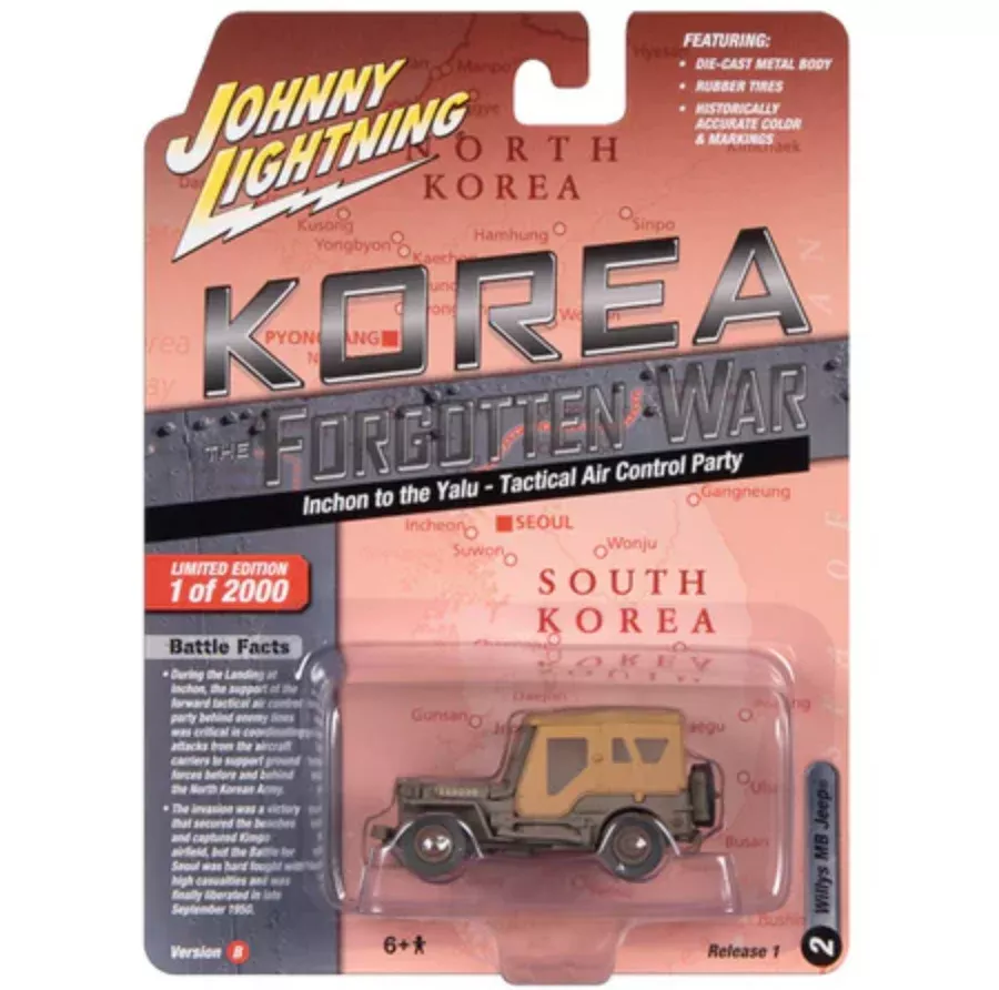 Johnny Lightning JLML009 Korea The Forgotten War Version B Willys MB Jeep