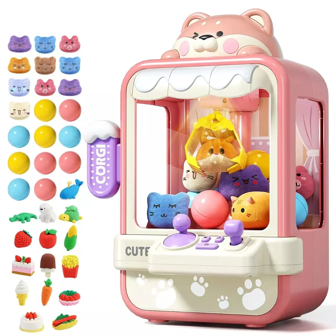 Jovow Kids Claw Machine Small Pink - Fun Game for Toddlers