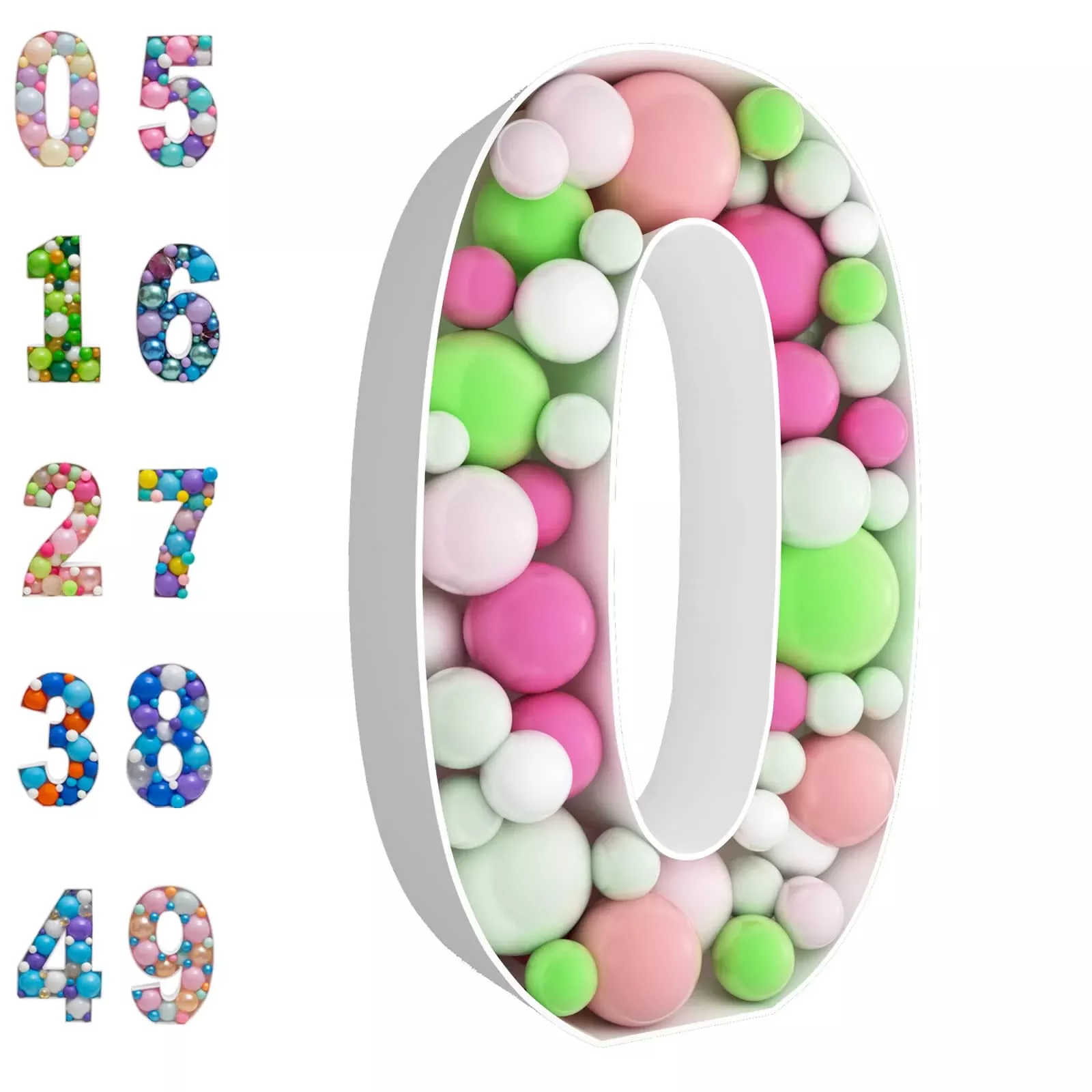 JoyBox Design Giant Number 1 Mosaic Balloon Frame Kit - 29 Inch