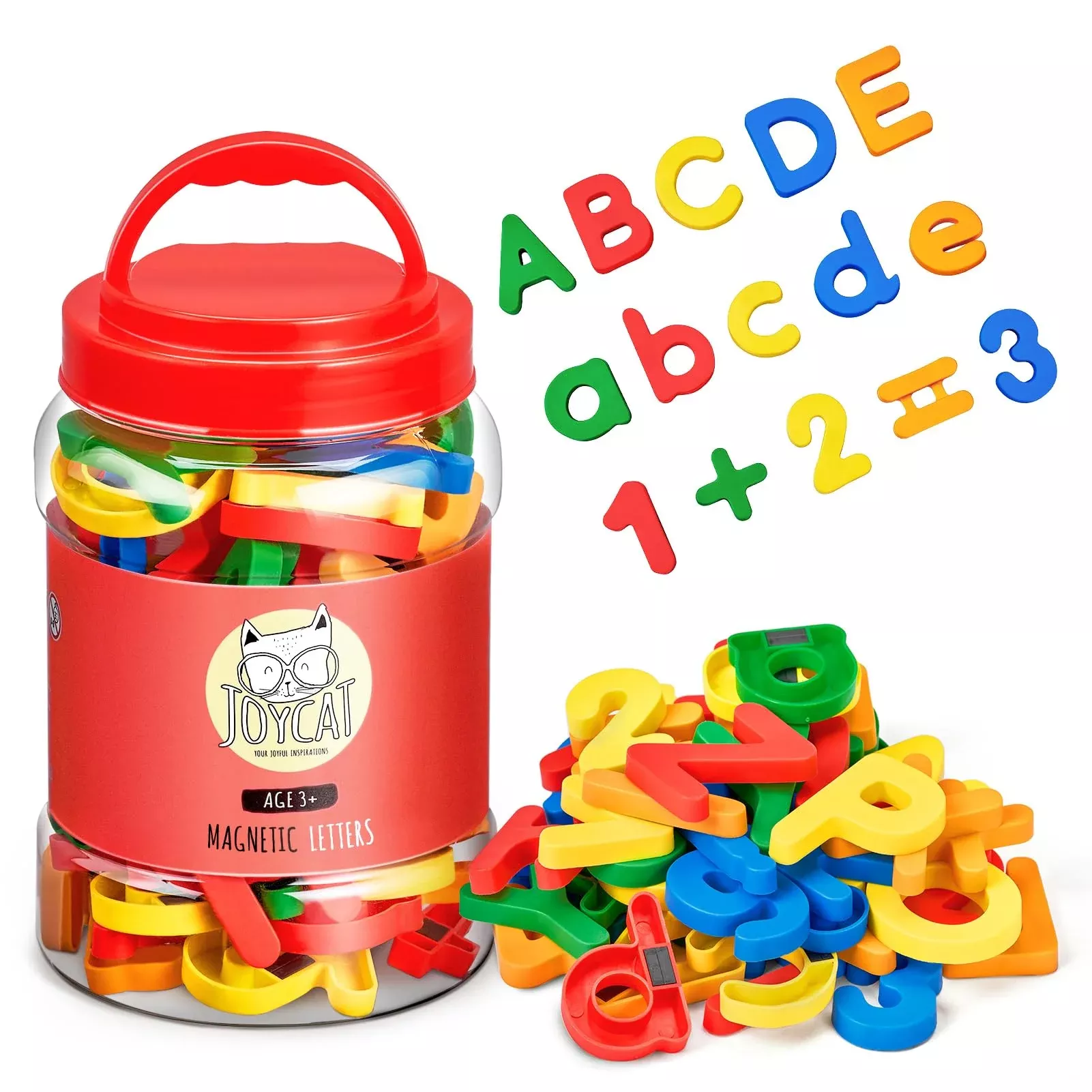 JoyCat Magnetic Letters & Numbers Set, 78 pcs, Multi-colored, Medium