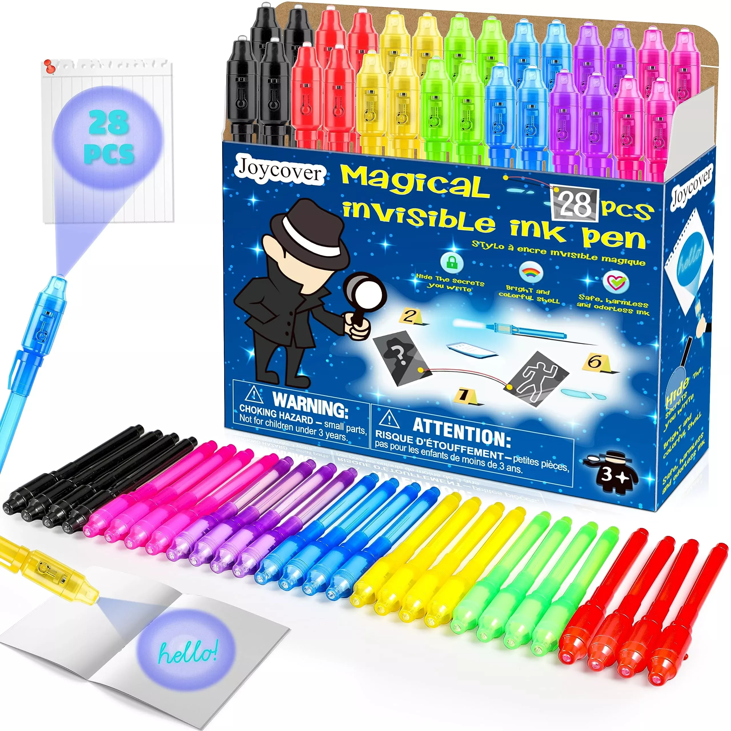 Joycover Invisible Ink Pen Set - 28 Magic Pens for Kids - Medium