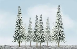 JTT 92008 Snow Spruce Trees 4" to 6" Scenic O Scale (12 Pack)