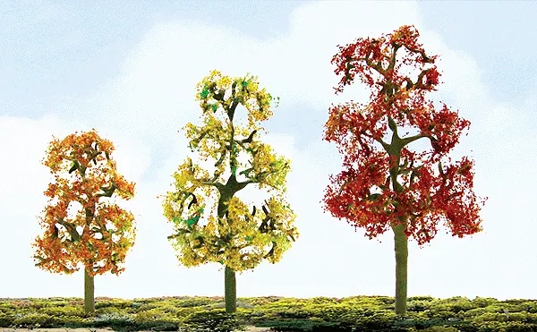JTT 92063 Sycamore Autumn Premium Trees HO Scale, 2 Pack