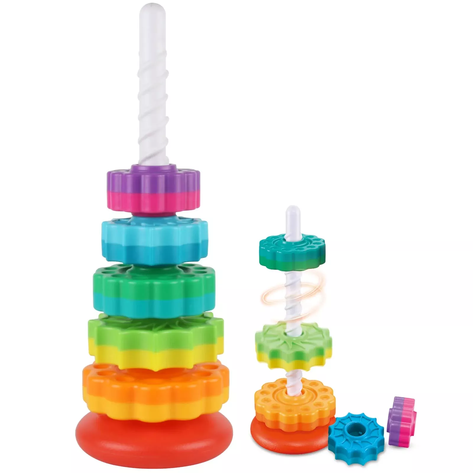 JUXUE Spinning Stacking Toy for Toddlers 1-3, 14