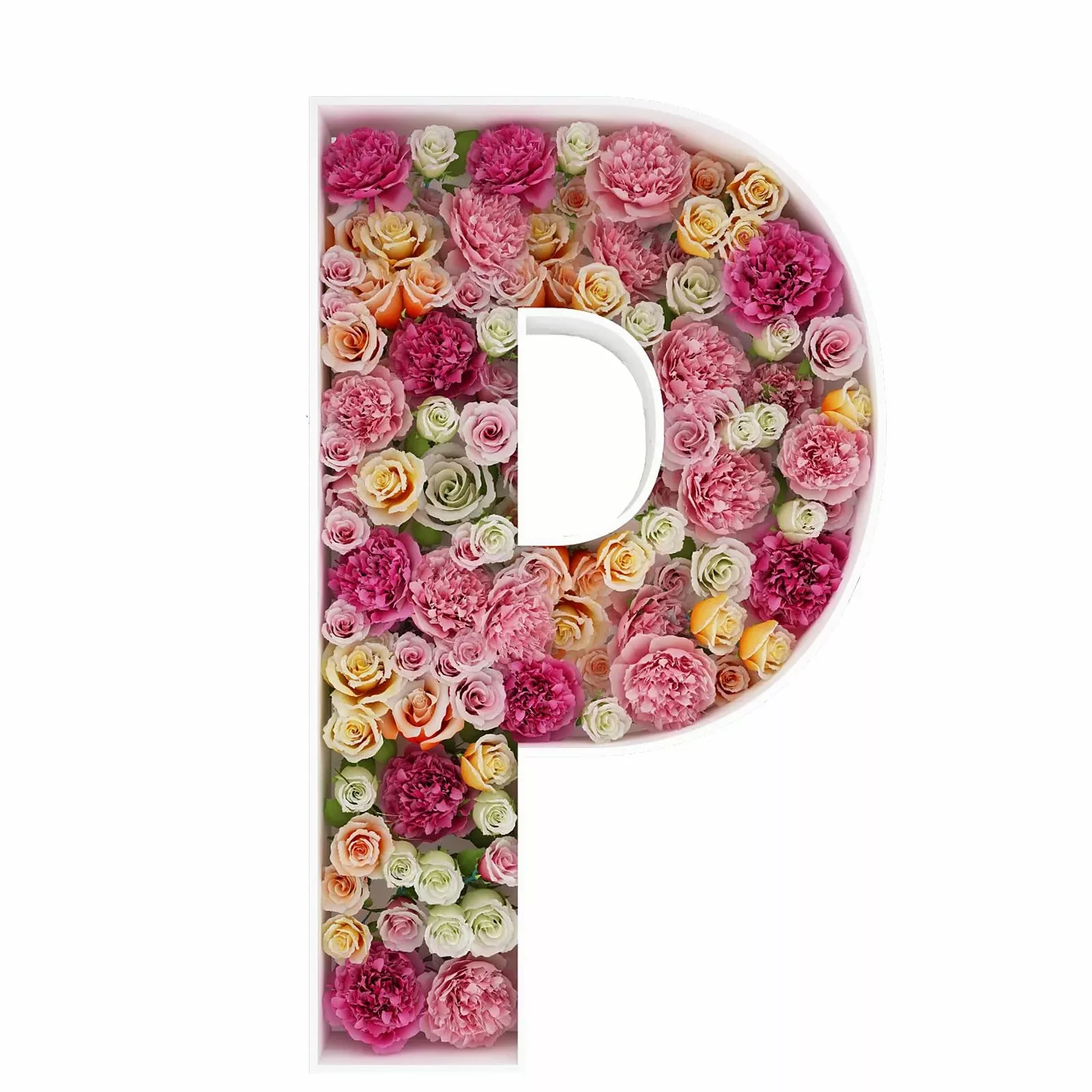 JW Passion 2FT Mosaic Balloon Frame Letter P DIY Kit for Events