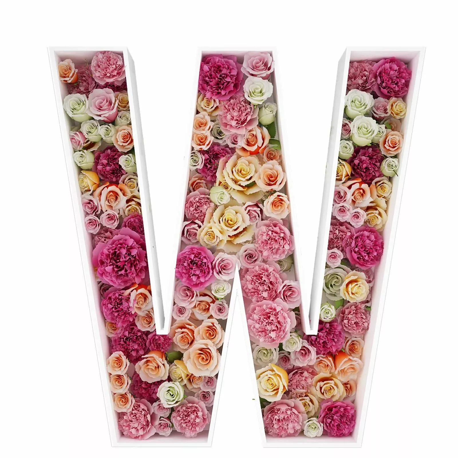 JW Passion 2FT Mosaic Balloon Frame Letter W for Party Decor