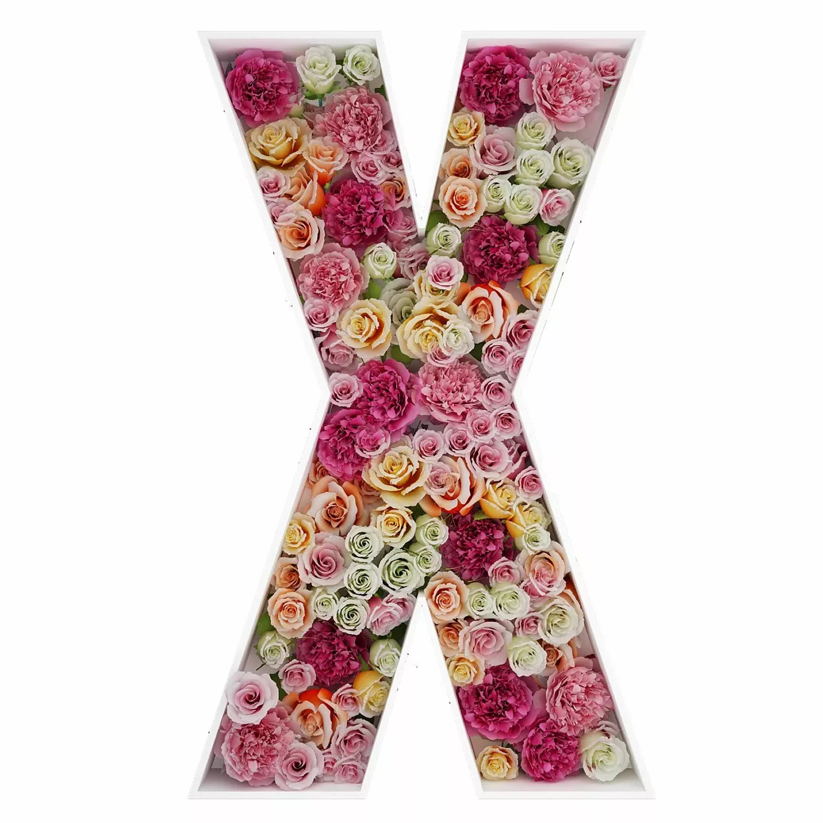 JW Passion 2FT Mosaic Balloon Frame Letter X for Party Decor