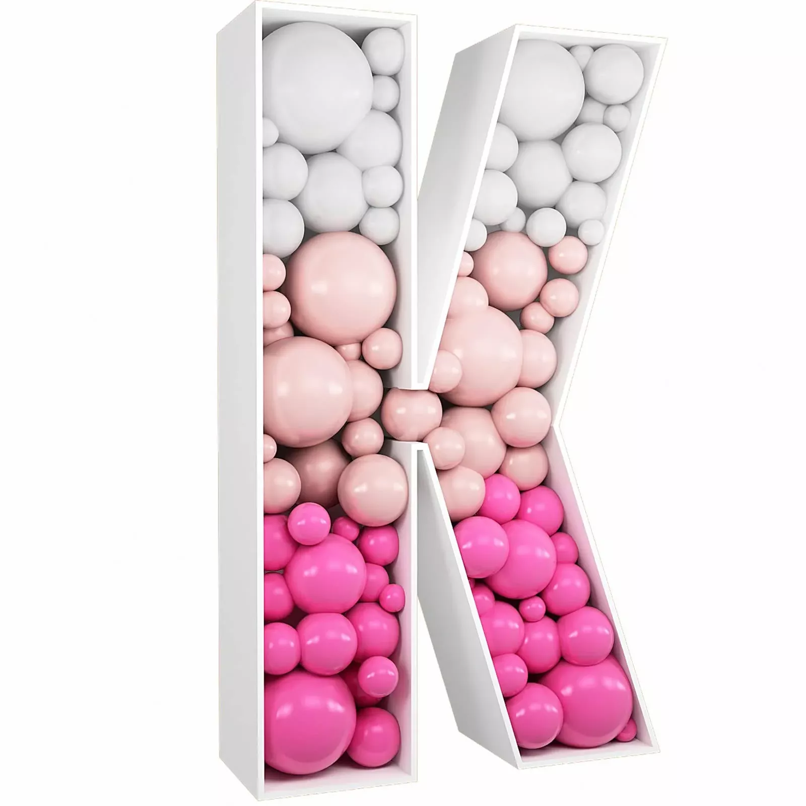 JW Passion 3FT Mosaic Balloon Letter K - Party Decoration Frame