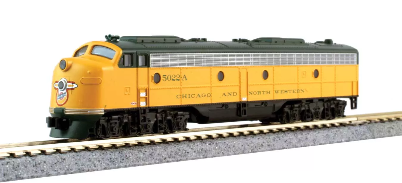 Kato 106-104-LS-1 N ScaleC&NW EMD E8A and Pullman Bi-Level “400” Train 6 Unit Set with DCC + Sound + Lighting