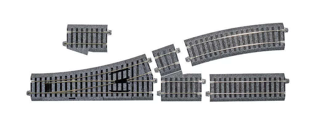 Kato 2-852 HO Scale UniTrack #4 Manual 21-5/8" Left-Hand Turnout