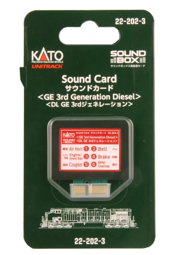 Kato 22-202-3 GE 3rd Generation Diesel Sound Card for Soundbox