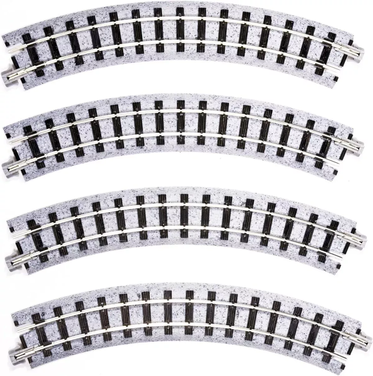 Kato 52-220 Narrow Gauge UniTrack 183mm 7” Radius 45 Curve Track (4 Pack)