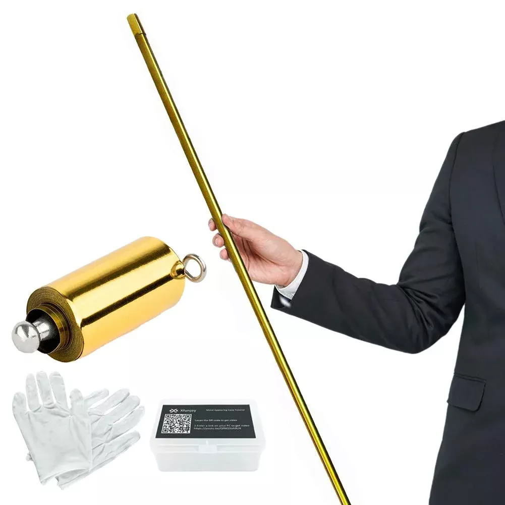 Kensally Xfunjoy 43.30'/110Cm Golden Magic Appearing Cane Magic Staff
