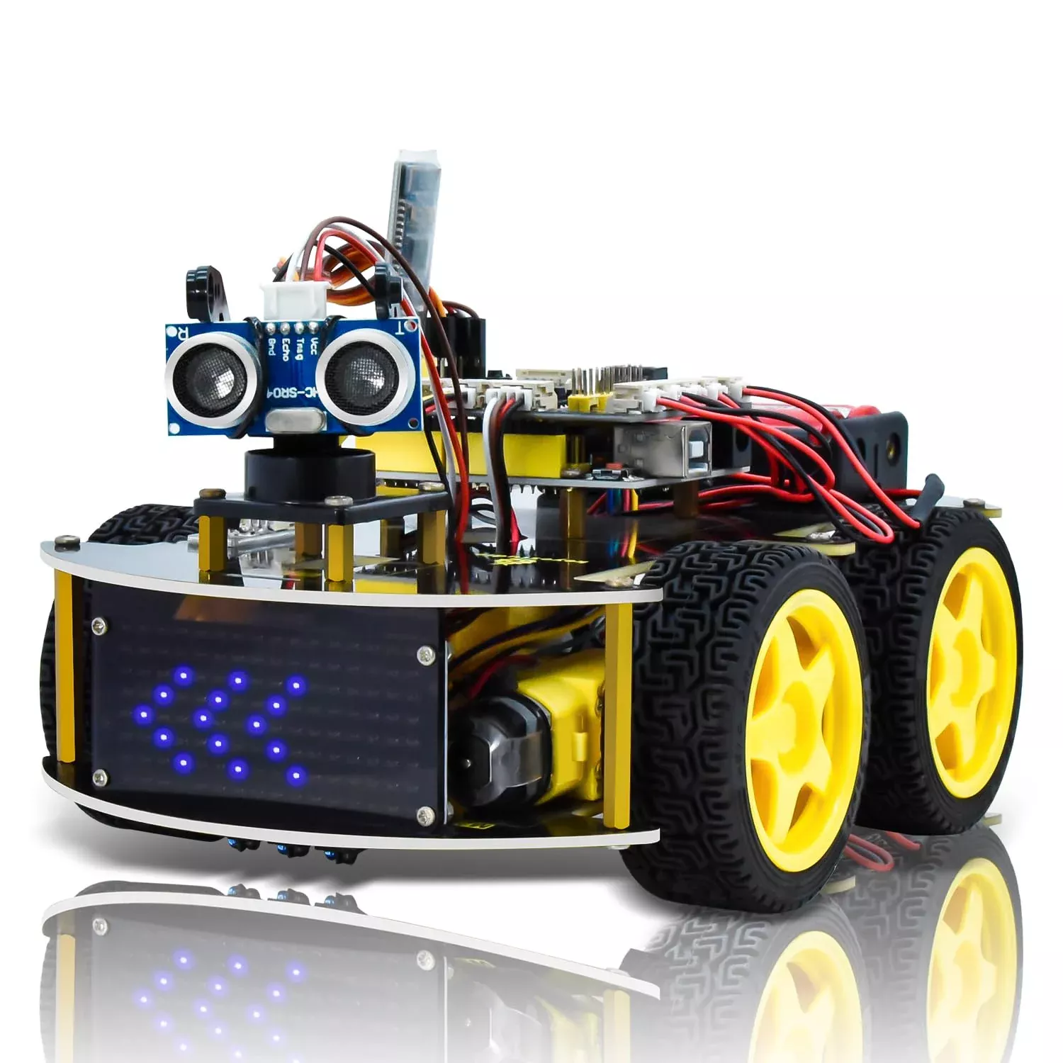 KEYESTUDIO Smart Car Robot Kit - 4WD Programmable DIY for Arduino Uno