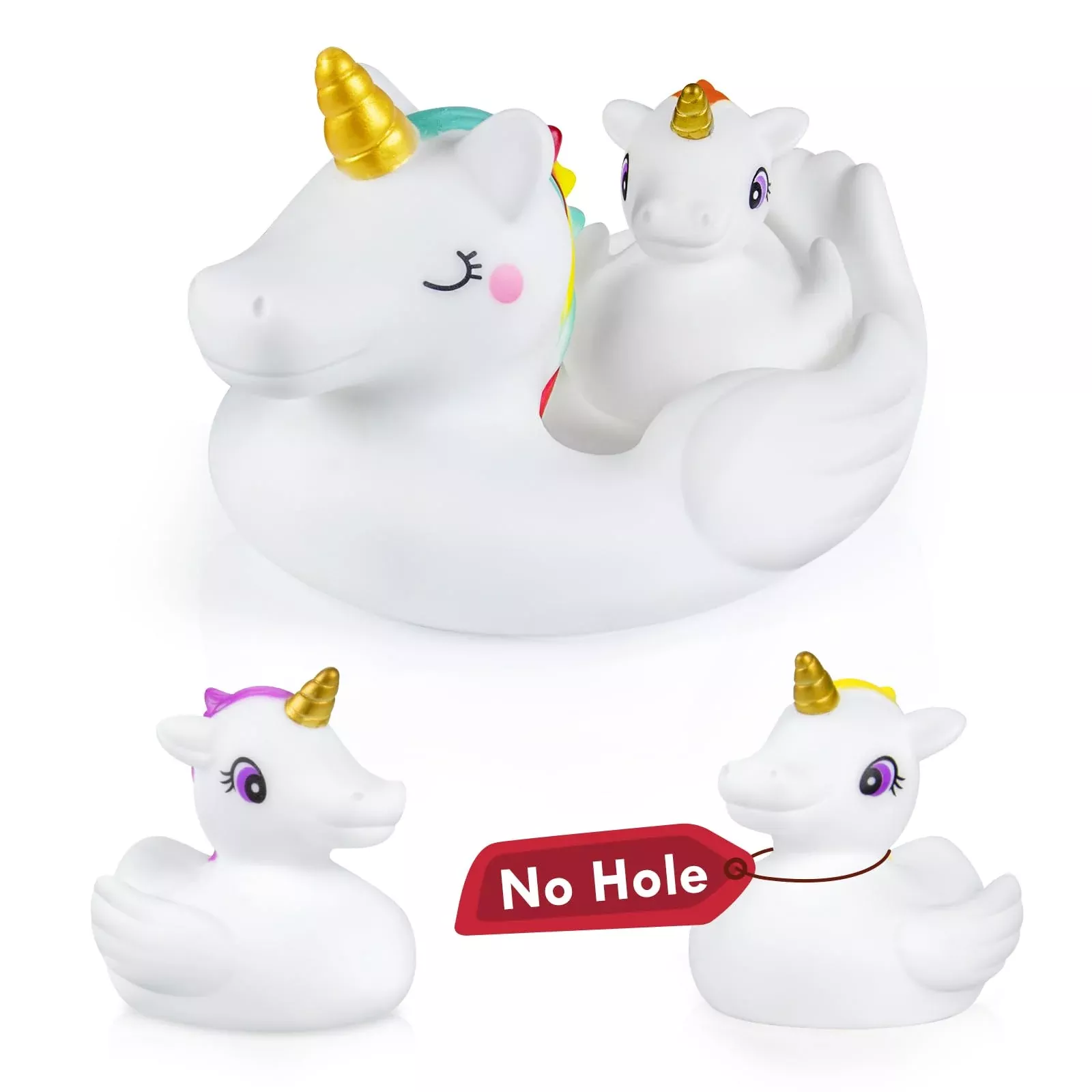 KIDPAPA Unicorn Bath Toy for Toddlers - Soft, Small, Safe Material