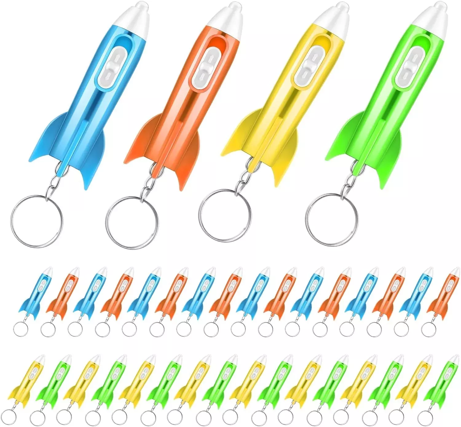 Kioooki Helicopter Flashlight Keychain For Kids Rocket Led Flashlight
