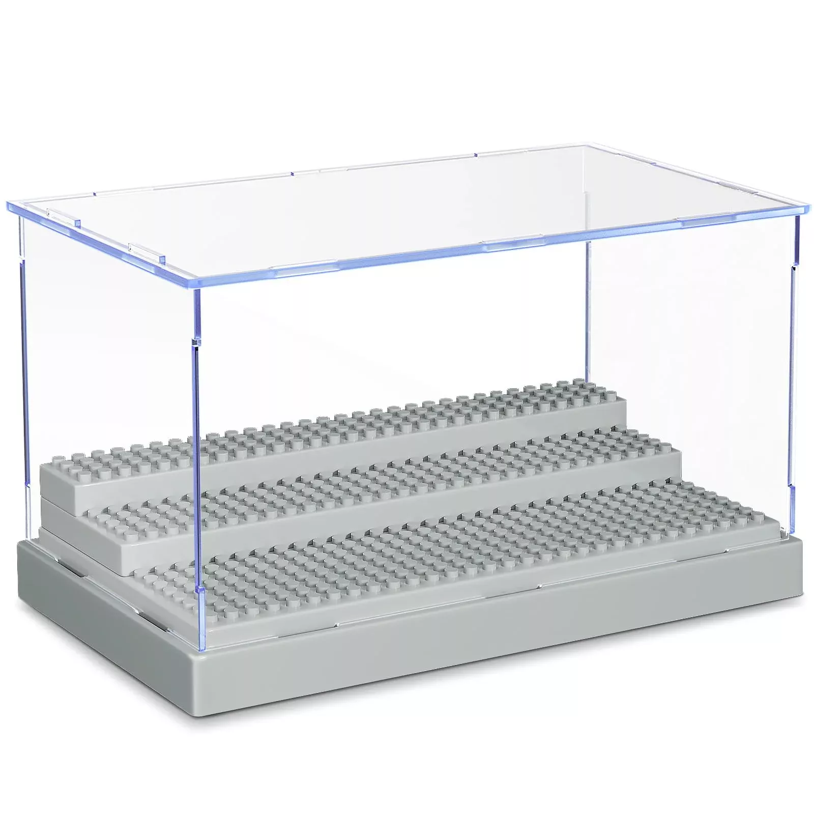 KKU Acrylic Display Case for Minifigures, Grey, 10x6.1