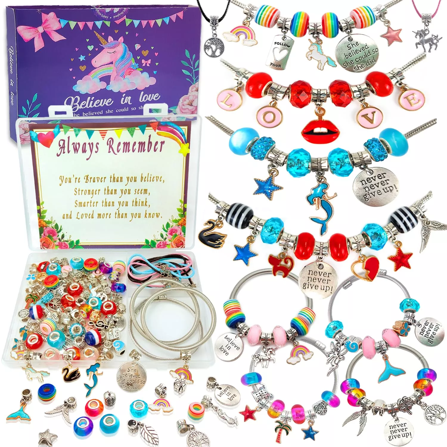 klmars Bracelet Making Kit for Girls, Multicolor, Small, DIY Crafts