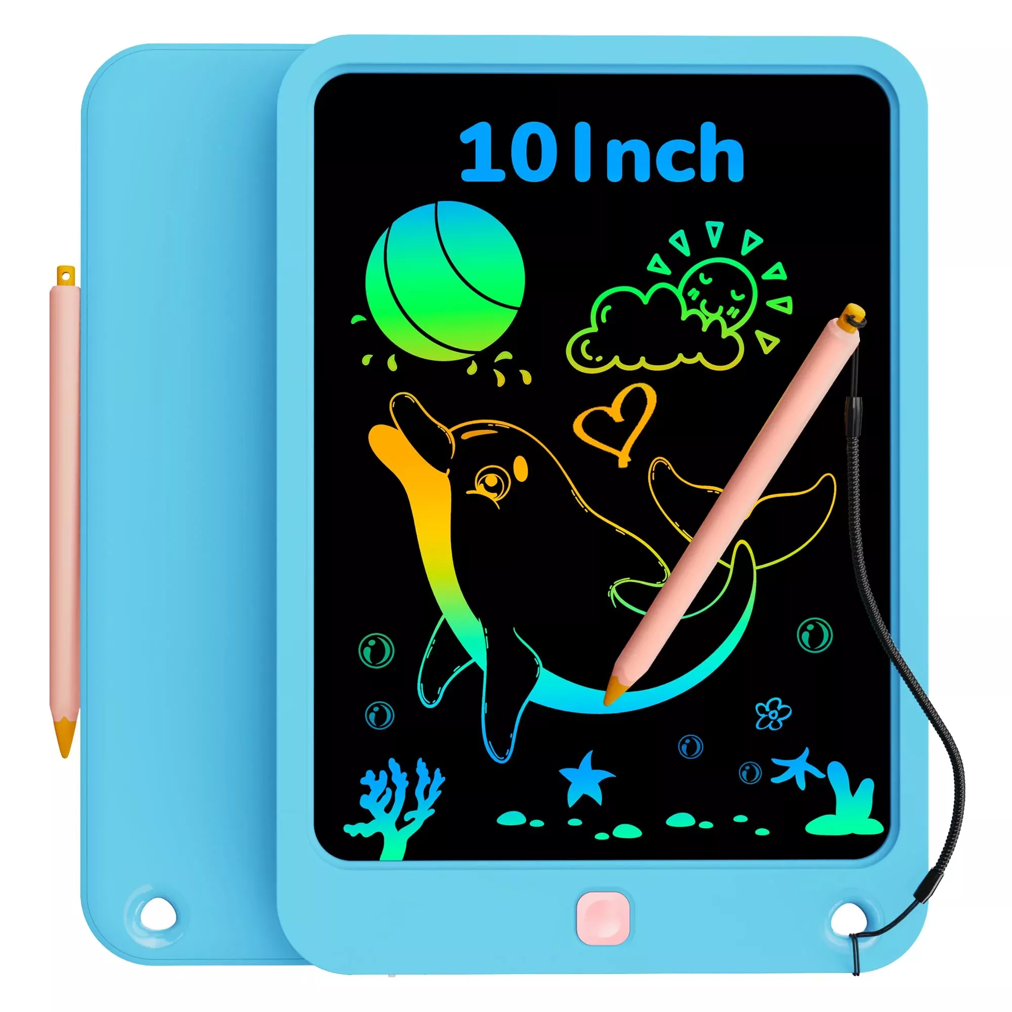 KOKODI LCD Writing Tablet for Kids, 10" Light Blue Doodle Board