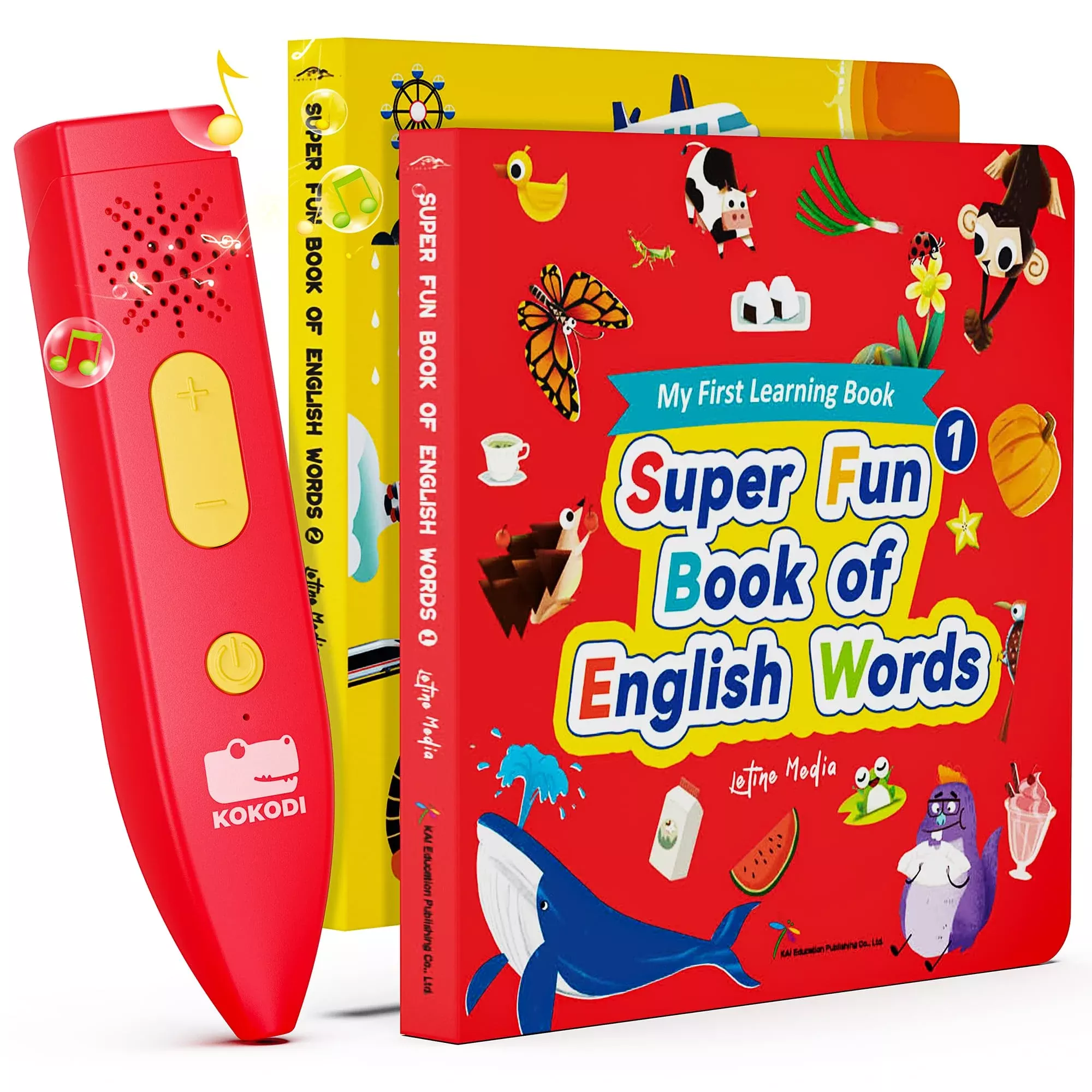 KOKODI Talking Pen Books Set for Kids, Red, Medium, Educational Toy