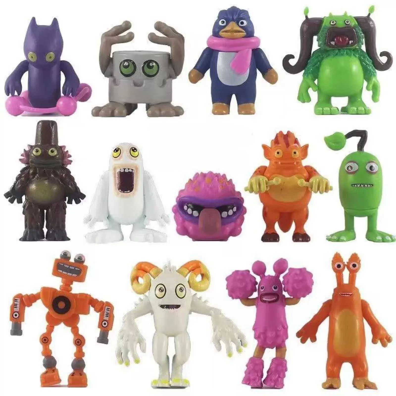 KRSEUB Mini Action Figure Playset - Singing Monsters Toys, 13pcs, Wubb