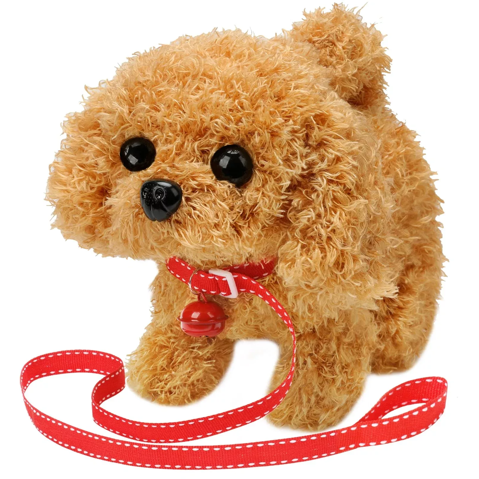 KSABVAIA Toy Puppy - Medium Teddy Dog - Interactive Walking & Barking Pet