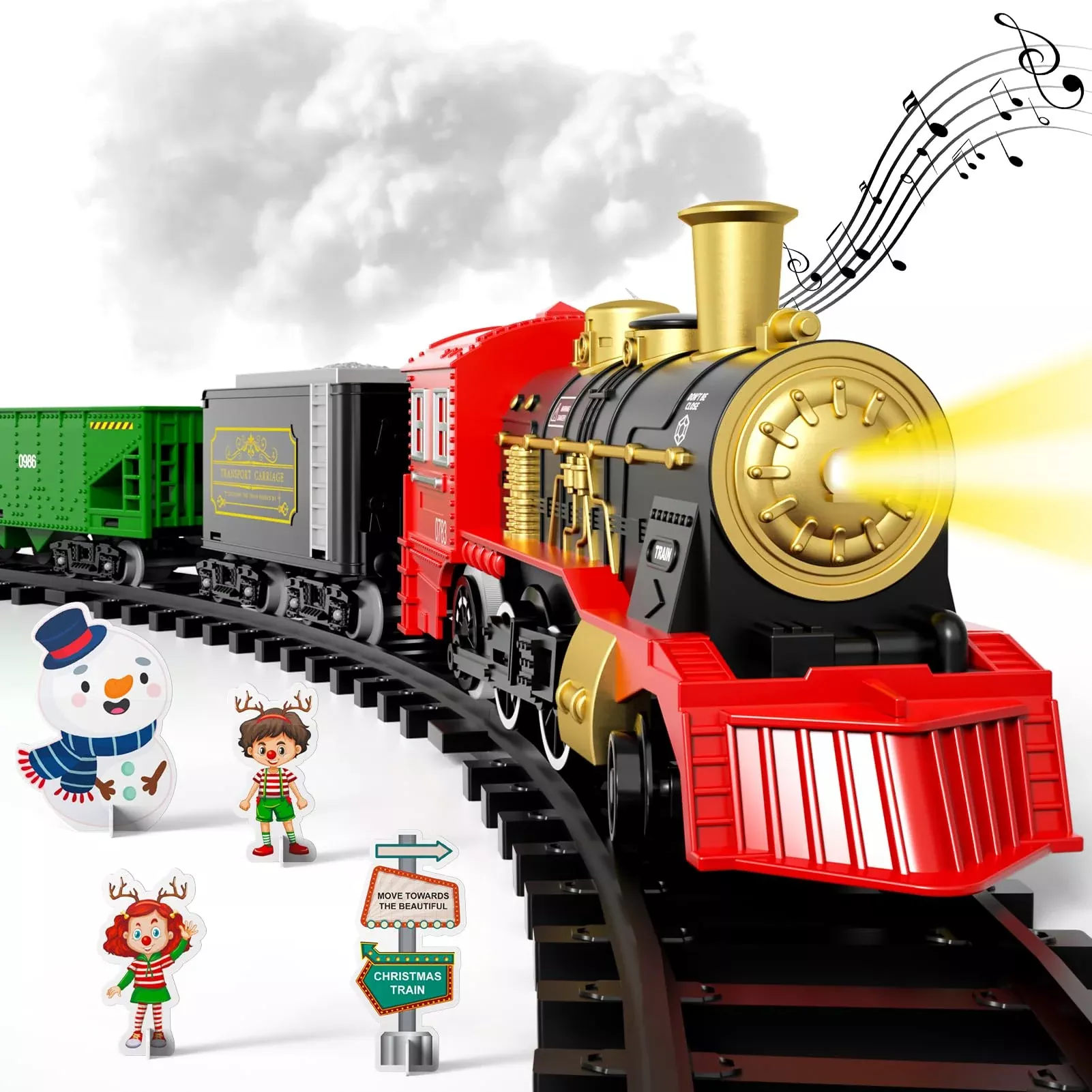 Kukufun Electric Train Set For Kids, 43 Pcs Classic Train Toys Sets Fo