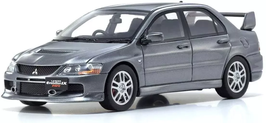 Kyosho Diecast KSR43111GR 1/43 Scale Mitsubishi Lancer Evolution IX MR, Gray