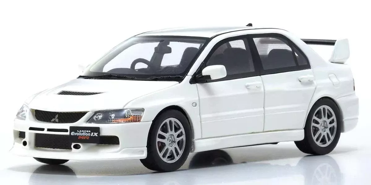 Kyosho Diecast KSR43111W 1/43 Scale Mitsubishi Lancer Evolution IX MR, White