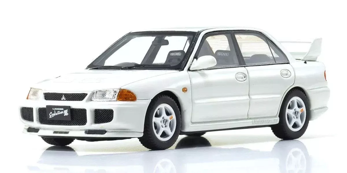 Kyosho Diecast KSR43120W 1/43 Mitsubishi Lancer Evolution III White