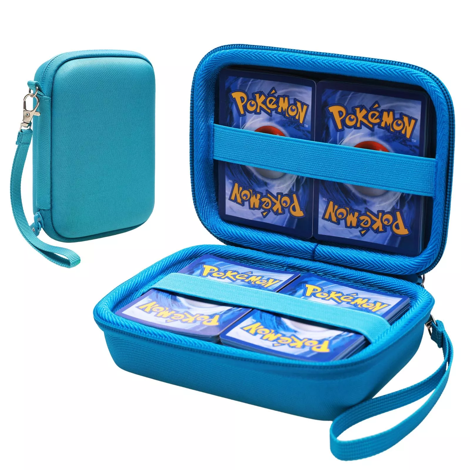 L LTGEM Card Game Case Compatible with Pokemon, Sky Blue, Large