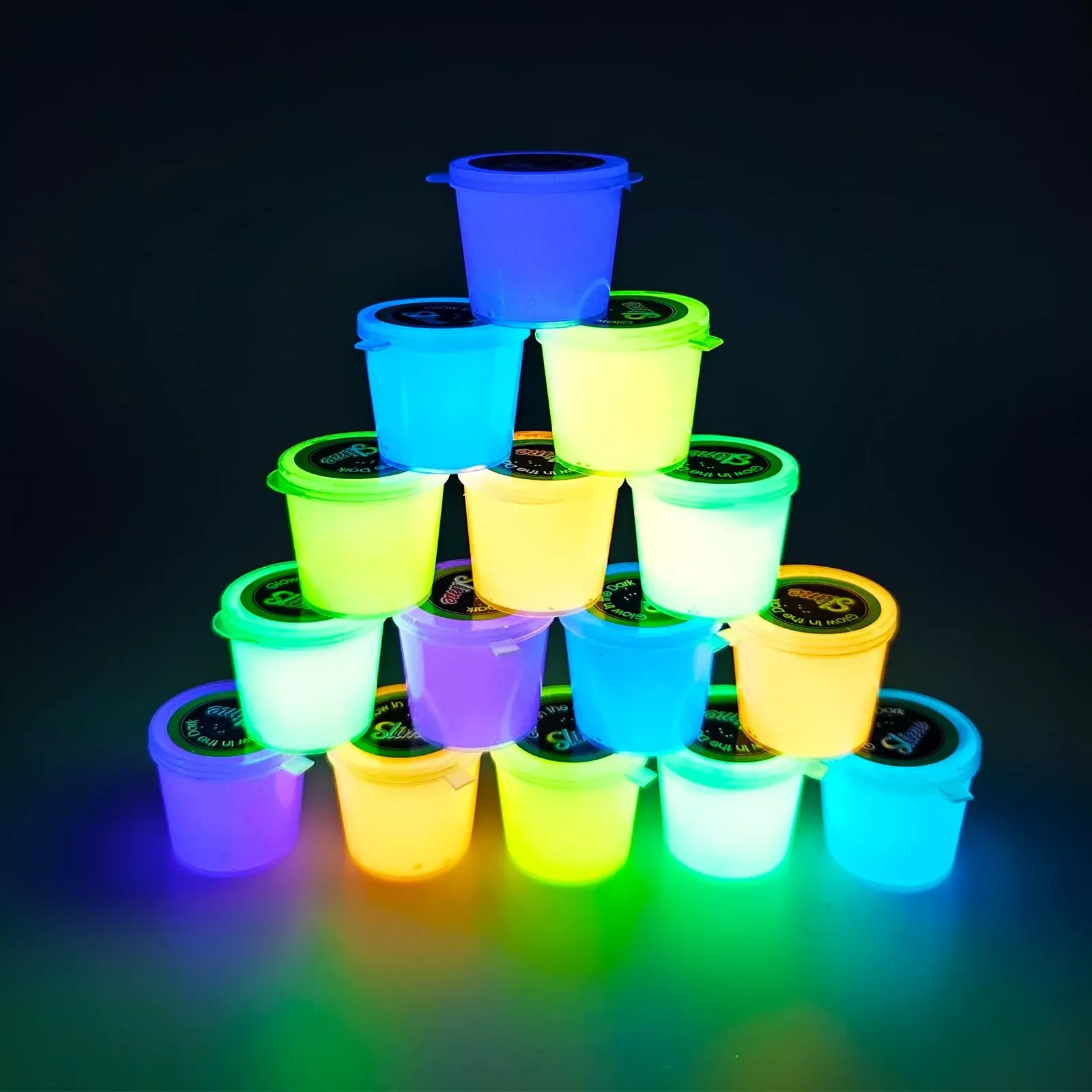 LANUMIONG Glow in the Dark Slime Kit for Kids - 15 Pack, Safe