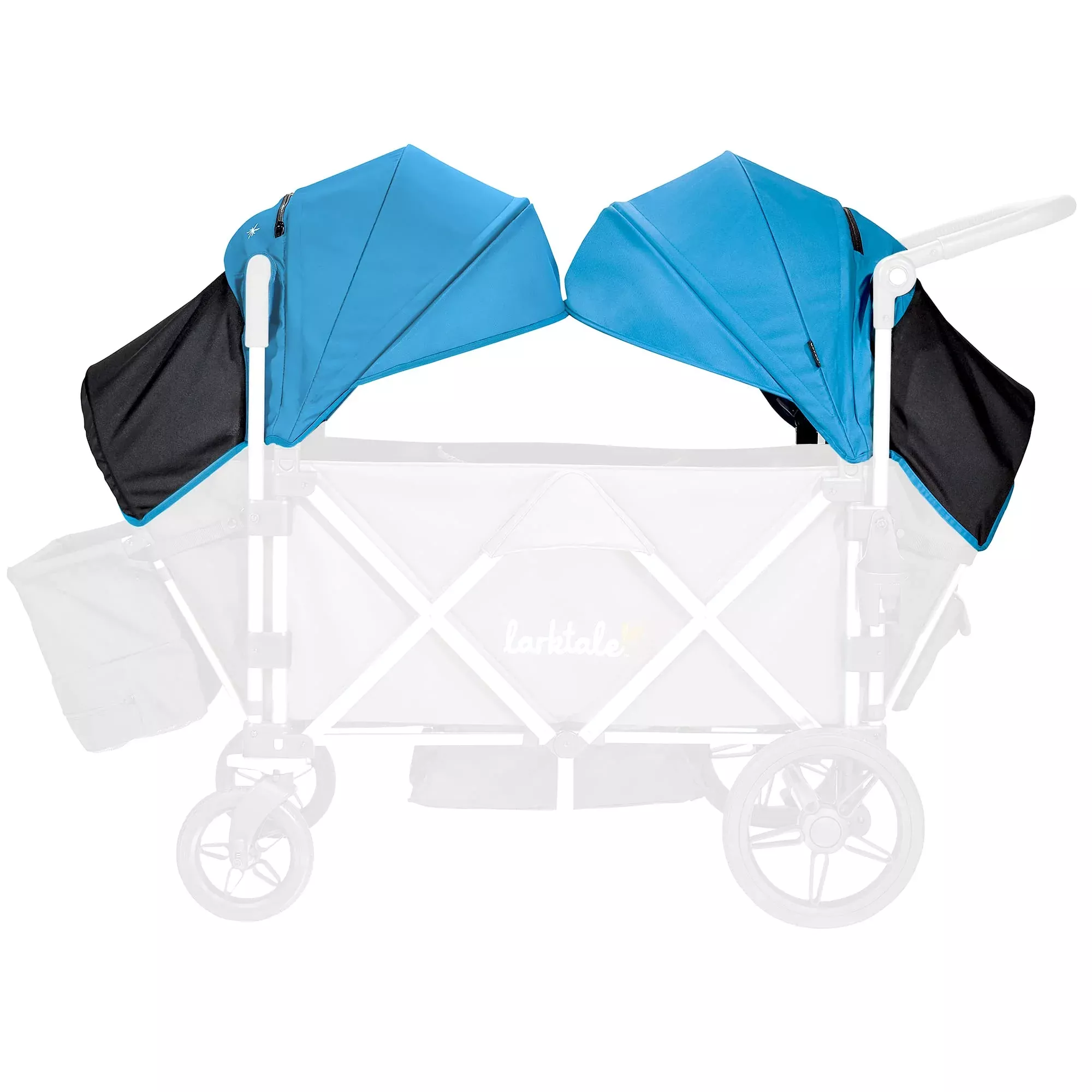 Larktale Sun Canopy Set For The Caravan Stroller/Wagon, Freshwater Blu