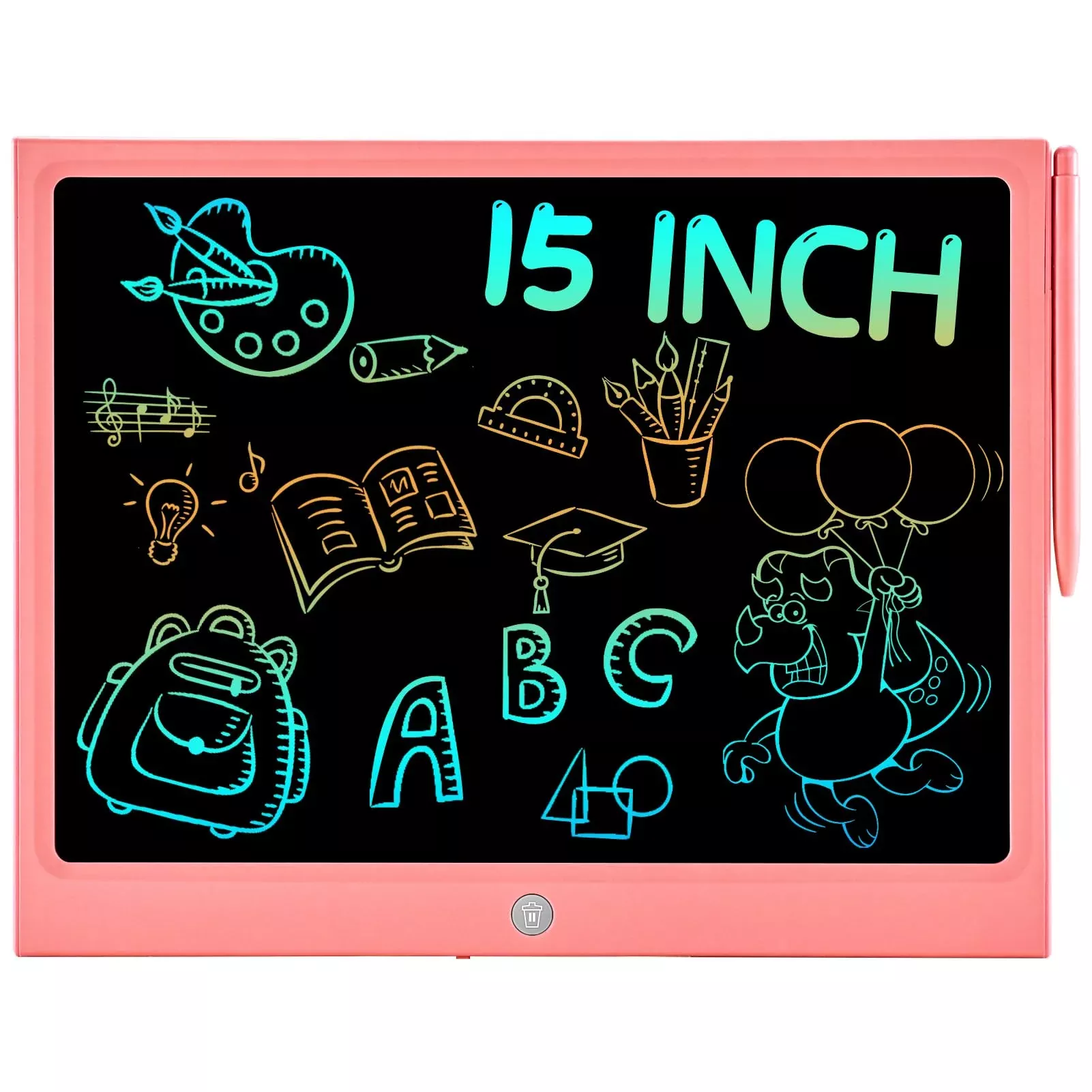 Lcd Writing Tablet, 15 Inch Large Colorful Screen Doodle Board Doodle